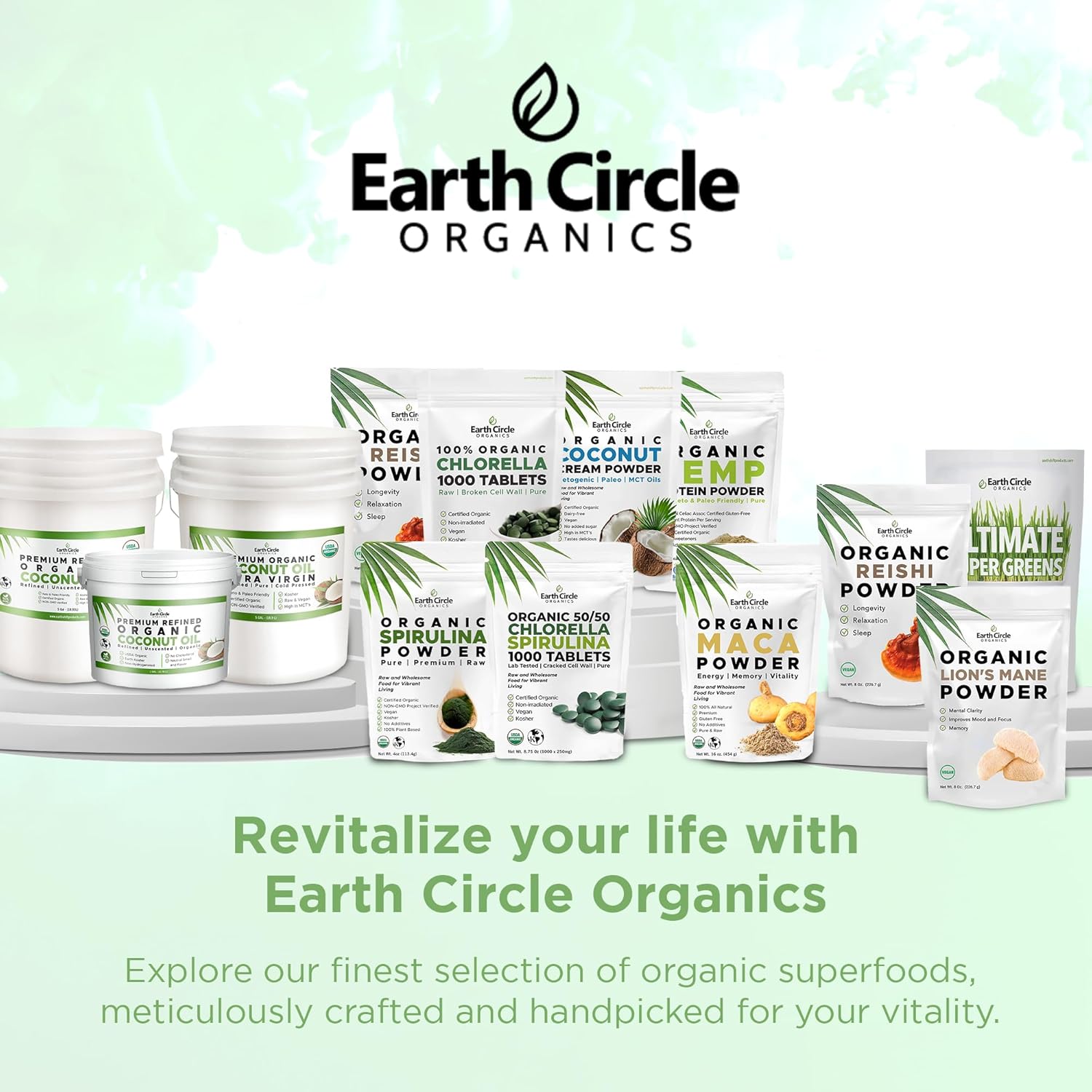 Earth Circle Organics Premium Ultra-Pure Unrefined Cold Pressed Extra Virgin Coconut Oil - Gluten-Free, Keto & Paleo Friendly - Raw Coconut Oil for Skin & Hair Care, Cooking, Baking & More - 1 Gallon11