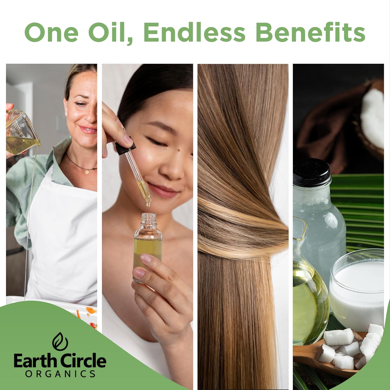 Earth Circle Organics Premium Ultra-Pure Unrefined Cold Pressed Extra Virgin Coconut Oil - Gluten-Free, Keto & Paleo Friendly - Raw Coconut Oil for Skin & Hair Care, Cooking, Baking & More - 1 Gallon4