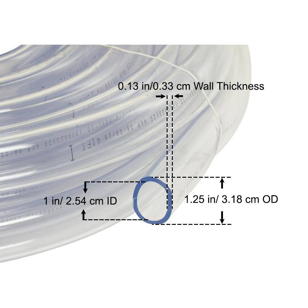 Everbilt HKP001-PVC015 1-1 4 in. O.D. x 1 in. I.D. x 50 ft. PVC Clear Vinyl Tube2