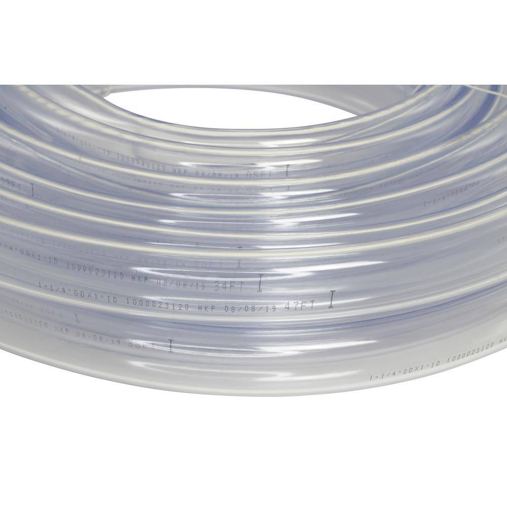 Everbilt HKP001-PVC015 1-1 4 in. O.D. x 1 in. I.D. x 50 ft. PVC Clear Vinyl Tube3