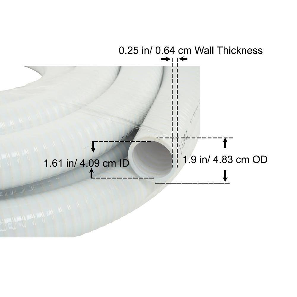 Everbilt HKP004-006 1-1 2 in. I.D. x 25 ft. PVC Flexible Spa Tube1