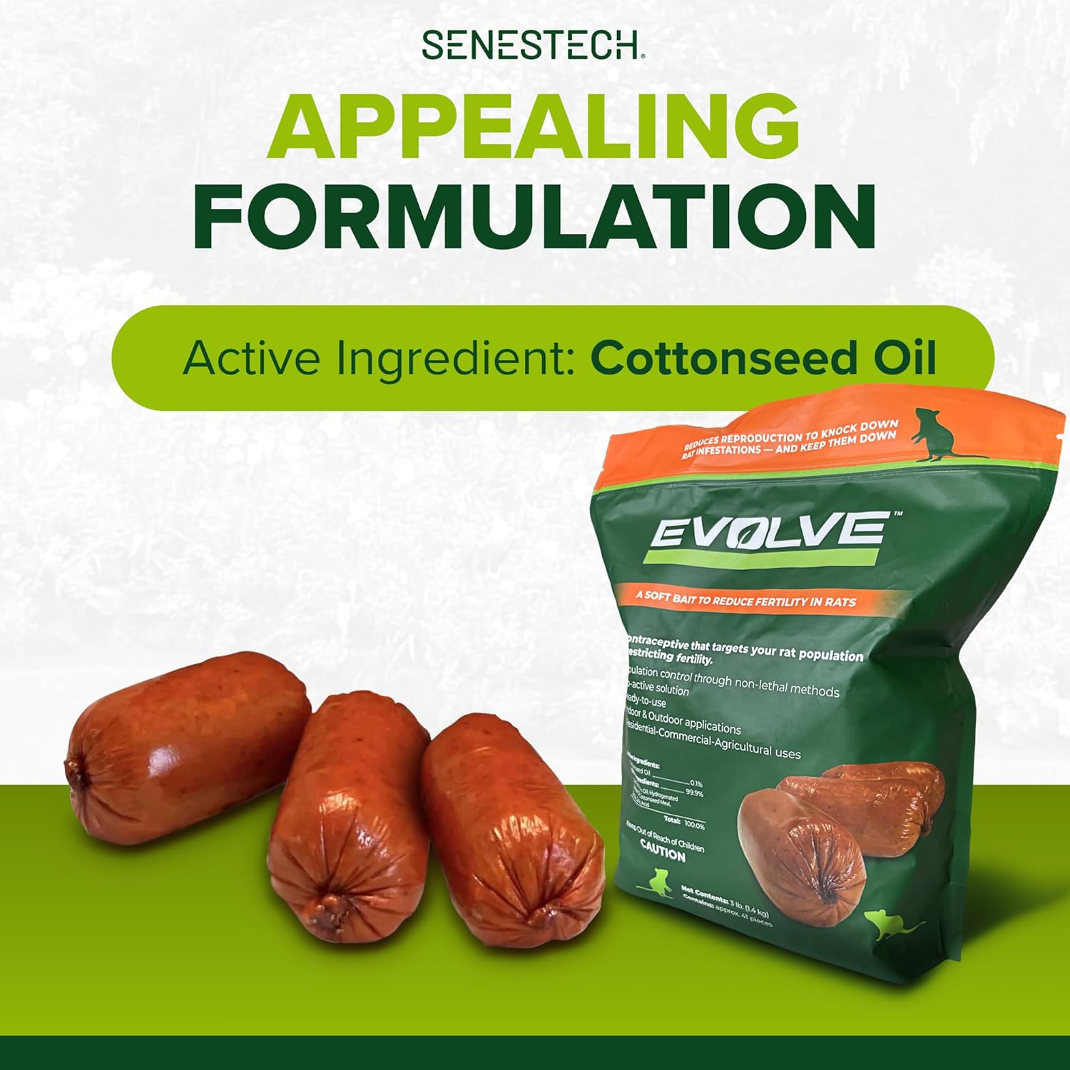 Evolve Cottonseed Oil-Based Soft Bait Contraceptive for Rats, Formulated to Lessen The Population in or Near Your Home (3 lbs)4