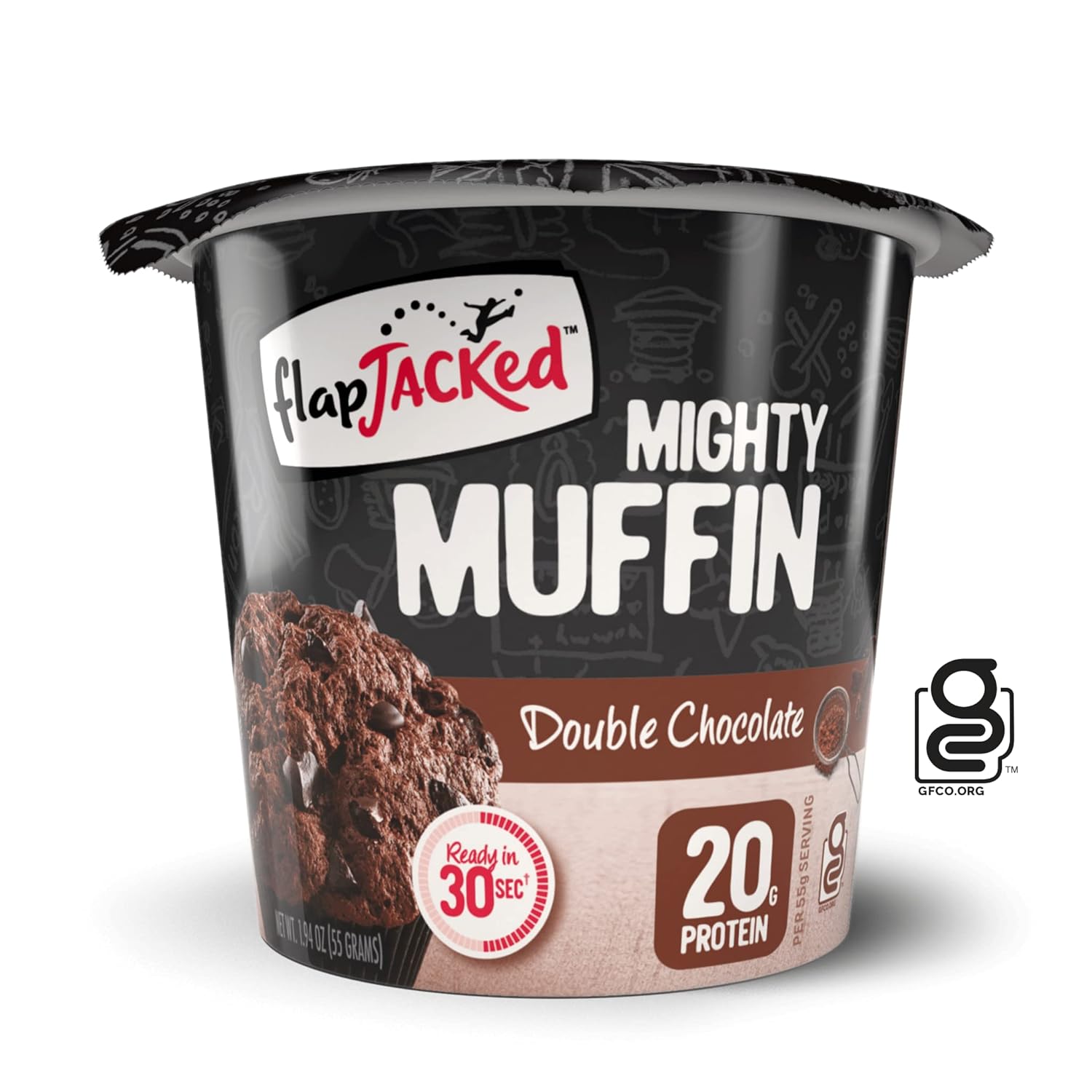FlapJacked Mighty Muffins, Chocolate Lovers Variety, 12 Pack 20g Protein5