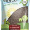 Food to Live - Black Chia Seeds, 25 Pounds – Whole, Sproutable, Vegan, Kosher, Keto, Sirtfood, Bulk. Rich in Essential Fatty Acids, Fiber, Protein. Great for Chia Pudding, Smoothie, Oatmeal