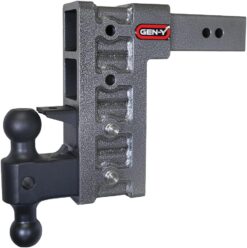 GEN-Y Hitch Adjustable Trailer Hitch (Fits 2.5" Receiver) - 9" Drop, 21000 LBS Towing, 3000 LBS Tongue Weight, Includes Dual Ball Mount Attachment (2 5/16" & 2"), Pintle Lock, 2 Stainless Steel Pins