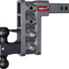 GEN-Y Hitch Adjustable Trailer Hitch for 2-Inch Receiver - 7.5" Drop, 16000 lbs Towing, 2000 lbs Tongue Weight, Includes Dual Ball-Mount Attachment (2 5/16" & 2"), Pintle Lock, 2 Stainless Steel Pins