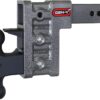 GEN-Y Hitch Tow Hitch for 2.5" Receiver | 6" Drop - 3 Adjustable Positions | 21k LBS Towing Capacity | 3k LBS Tongue Weight | Includes Dual Ball-Mount Attachment, Pintle Lock, 2 Locking Pins, Silver