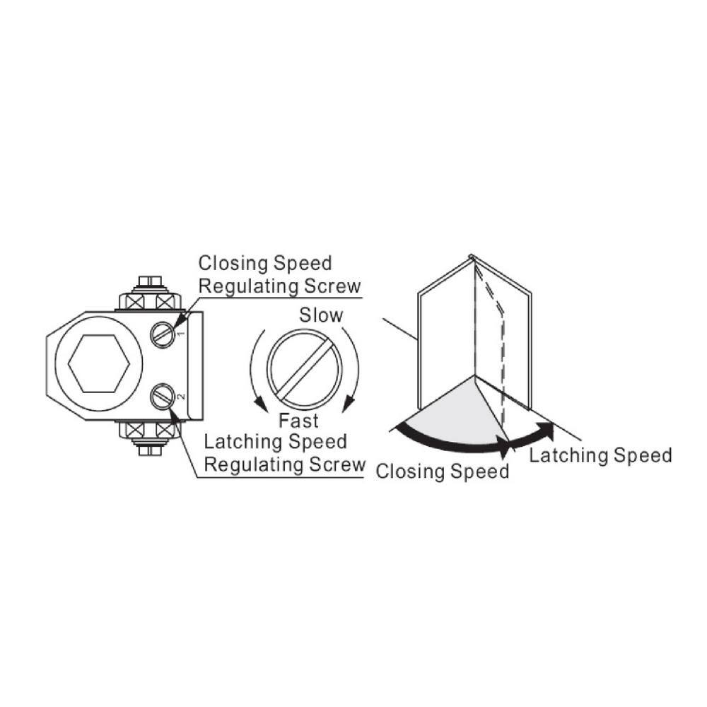 Global Door Controls TC204-BC-Al Commercial Grade 1 Door Closer in Aluminum with Backcheck - Size 49