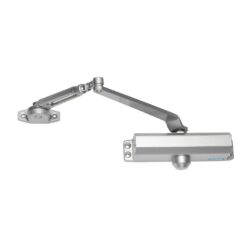 Global Door Controls TC2203-HO-AL Commercial Grade 3 Door Closer with Hold Open Arm in Aluminum - Size 3