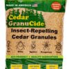 GranuCide Cedar Granules | Cedar Chips for Home & Garden | Repels Fleas, Ants, Aphids, Spiders, Mosquitos | Smells Great & Easy to Use | 1 Bag (8 lbs)