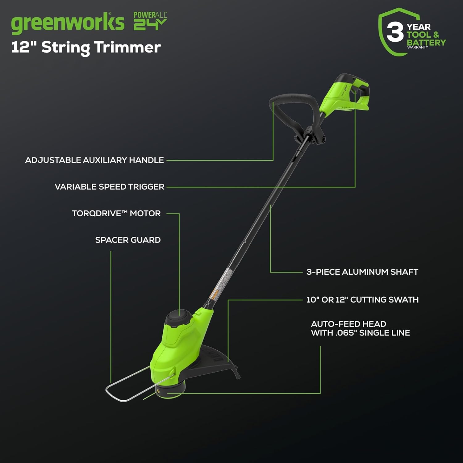 Greenworks 1341602-VK 48V (2x24V) Electric Lawn Mower Combo Kit 20 Steel Deck Push Mower, 12 String Trimmer, 320 CFM Blower, 3 Batteries & 2 Chargers, 3-Year Warranty.2