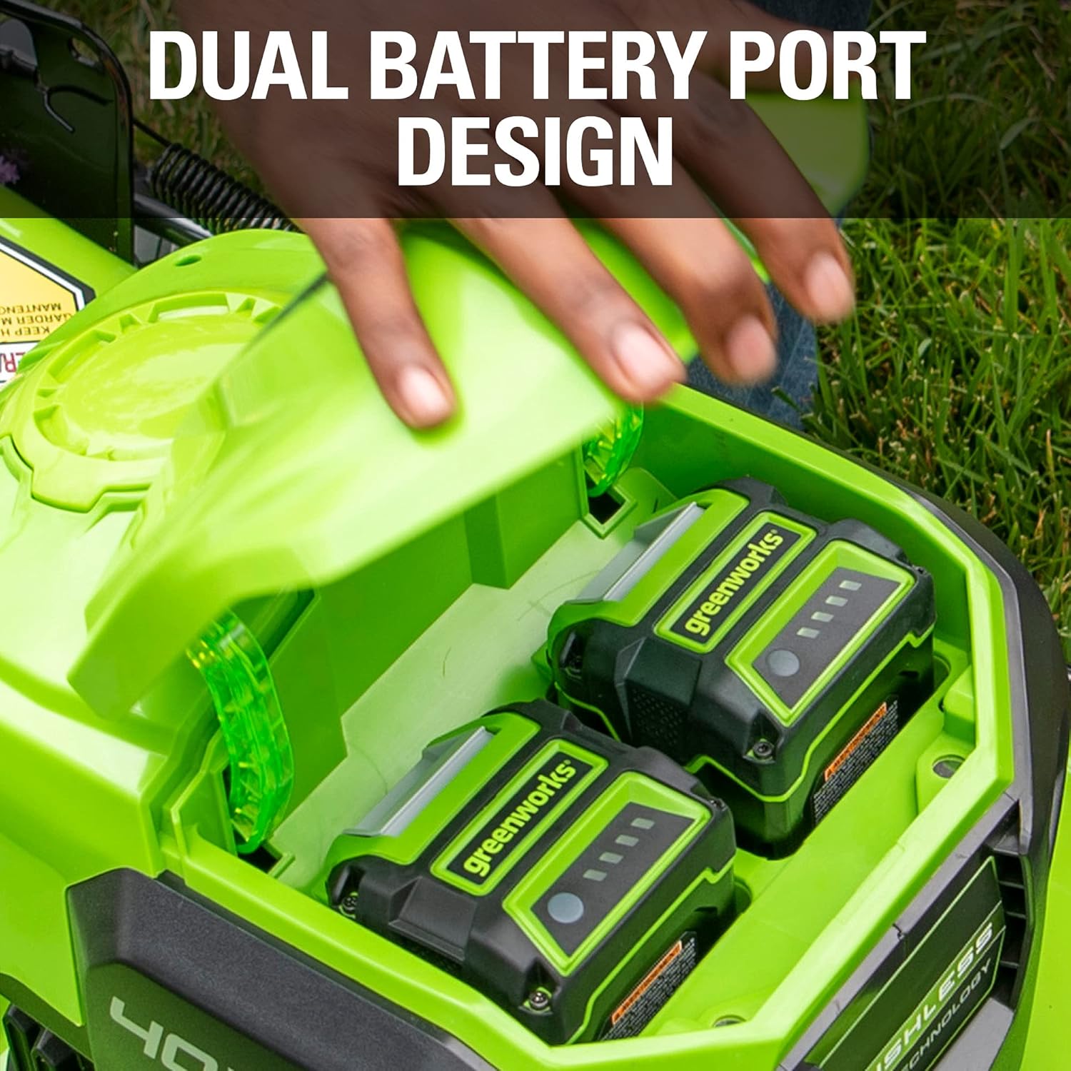 Greenworks 40V 21 Brushless Cordless (Self-Propelled) Lawn Mower (75+ Compatible Tools), 5.0Ah Battery and Charger Included0