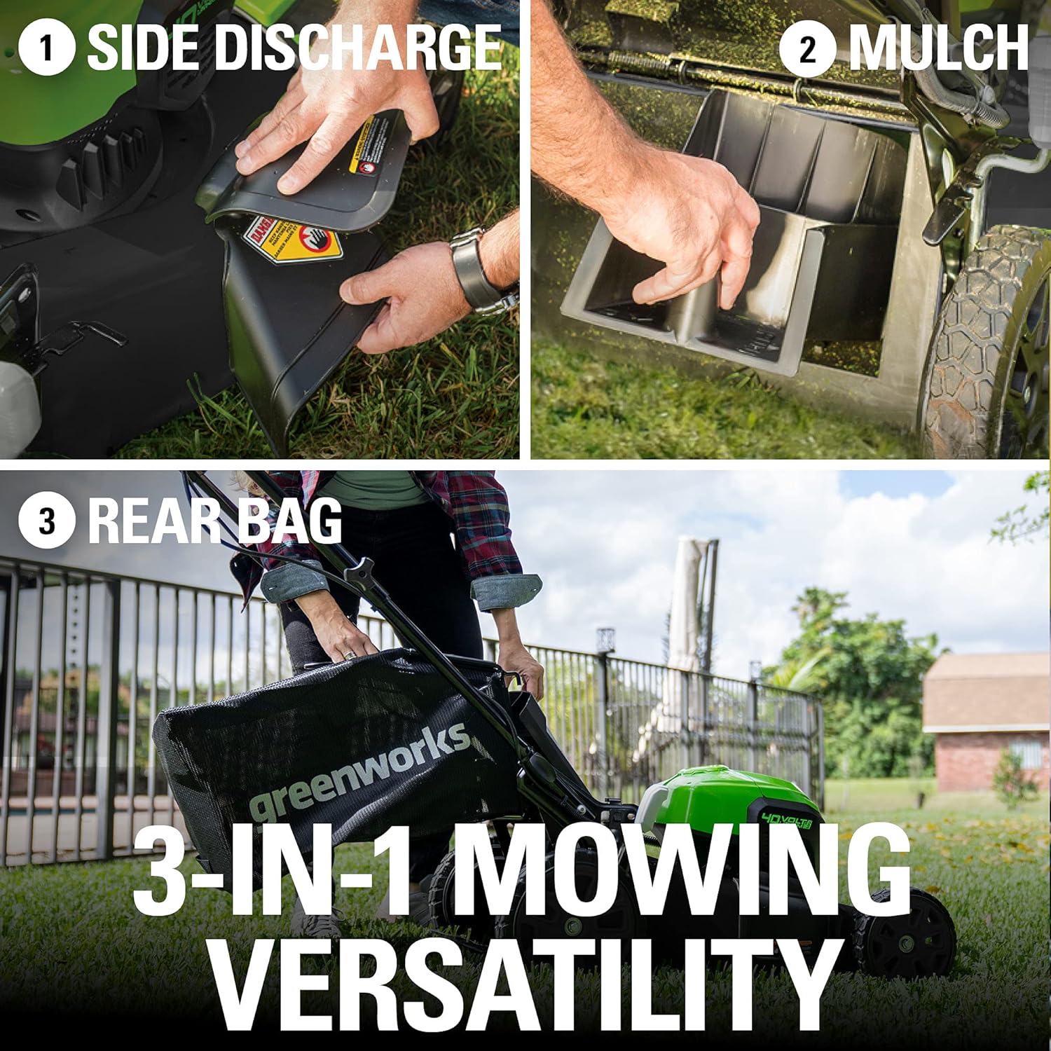 Greenworks 40V 21 Brushless Cordless (Self-Propelled) Lawn Mower (75+ Compatible Tools), 5.0Ah Battery and Charger Included17