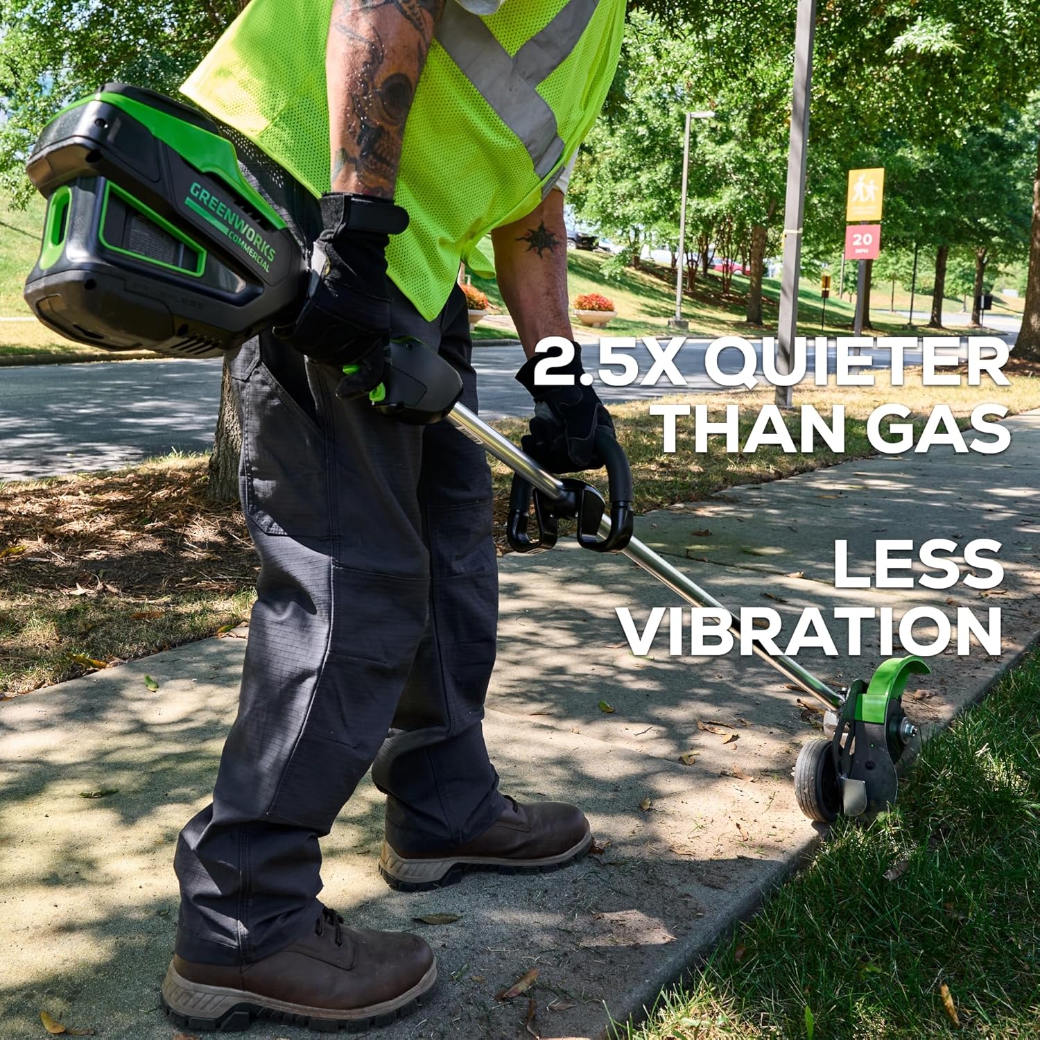 Greenworks 82ES15-4DP 82V 8 Brushless Cordless Edger, 4.0Ah Batttery and Dual Port Rapid Charger Included8