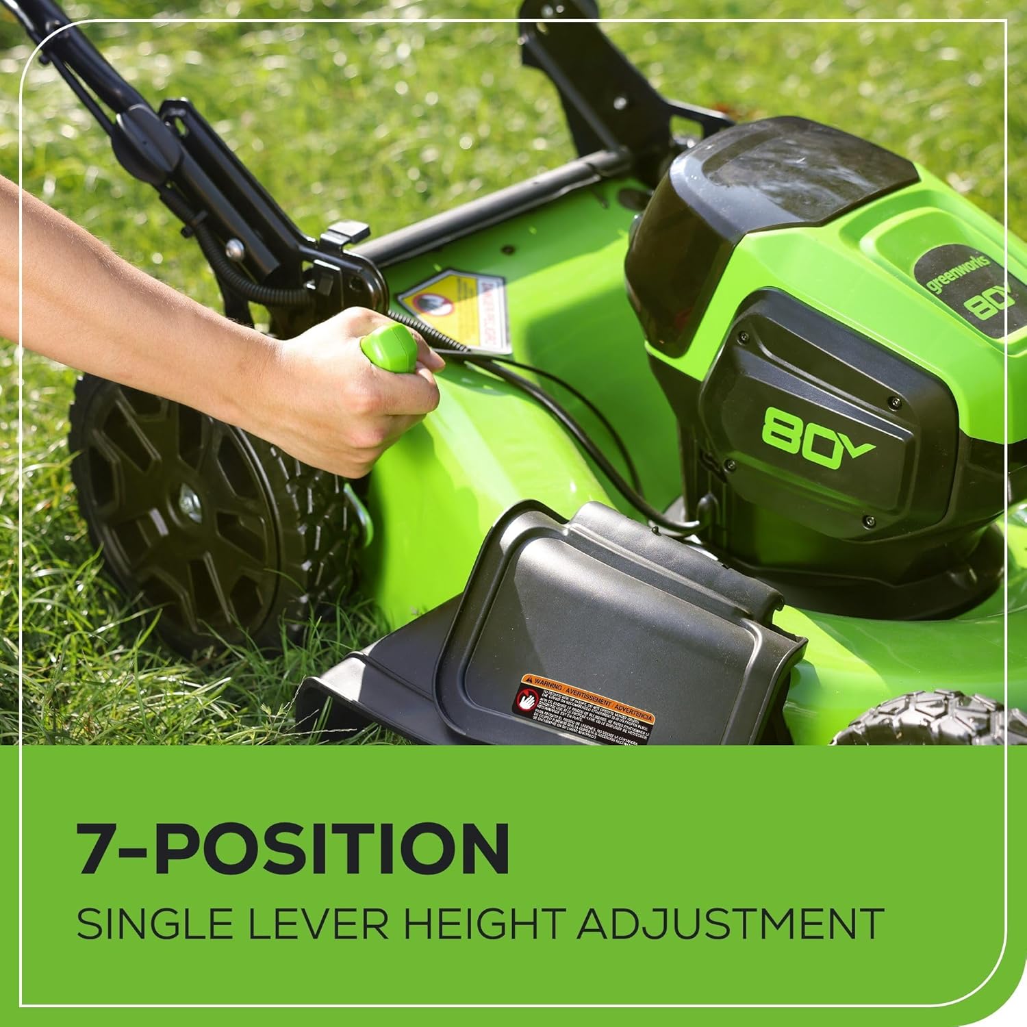 Greenworks GLM801602 80V 21 Brushless Cordless (Push) Lawn Mower (75+ Compatible Tools), (2) 2.0Ah Batteries and 30 Minute Rapid Charger Included8