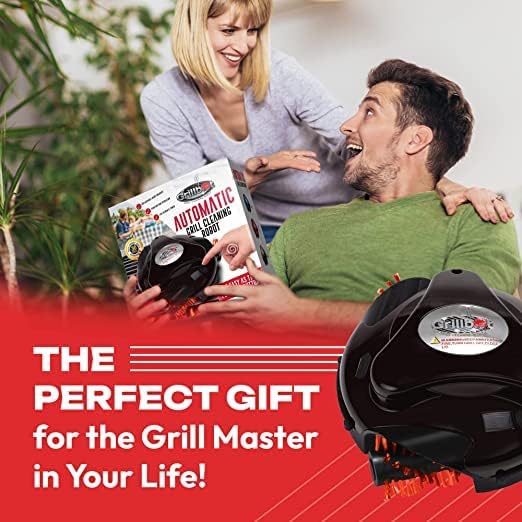 Grillbot Automatic Grill Cleaning Robot with Nylon Brushes, BBQ Grill Cleaner, Grill Brush, Grill Scraper, BBQ Accessories (Black Grillbot)11