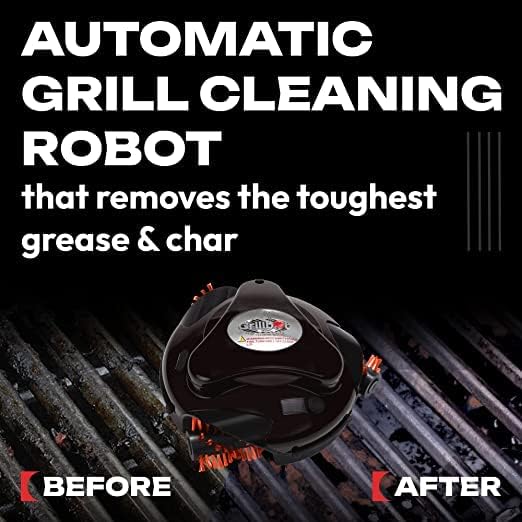 Grillbot Automatic Grill Cleaning Robot with Nylon Brushes, BBQ Grill Cleaner, Grill Brush, Grill Scraper, BBQ Accessories (Black Grillbot)6