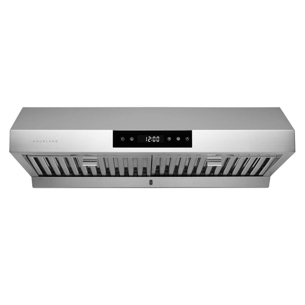 HAUSLANE UC-PS18SS-30 30 in. Ducted Under Cabinet Range Hood with 3-Way Venting Changeable LED Powerful Suction in Stainless Steel HAUSLANE UC-PS18SS-30 30 in. Ducted Under Cabinet Range Hood with 3-Way Venting Changeable LED Powerful Suction in Stainless Steel