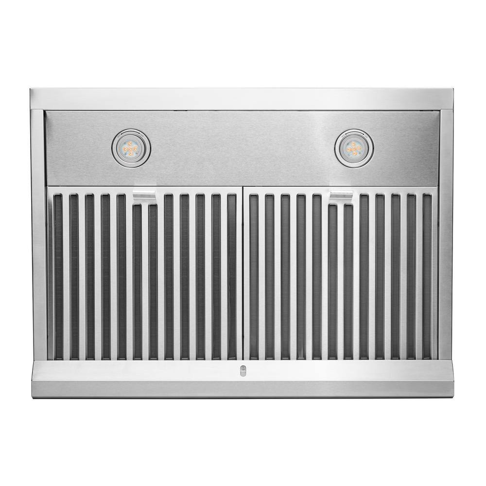 HAUSLANE UC-PS18SS-30 30 in. Ducted Under Cabinet Range Hood with 3-Way Venting Changeable LED Powerful Suction in Stainless Steel6