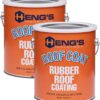 HENG'S Industries Rubber Roof Coating - 2 Gallons | EPDM | Durable Coat | RV, Motorhome, Camper Roof Repair | Waterproof & UV Resistant | 42128-4