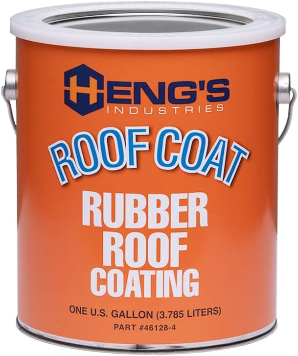 HENG'S Industries Rubber Roof Coating - 2 Gallons EPDM Durable Coat RV, Motorhome, Camper Roof Repair Waterproof & UV Resistant 42128-41
