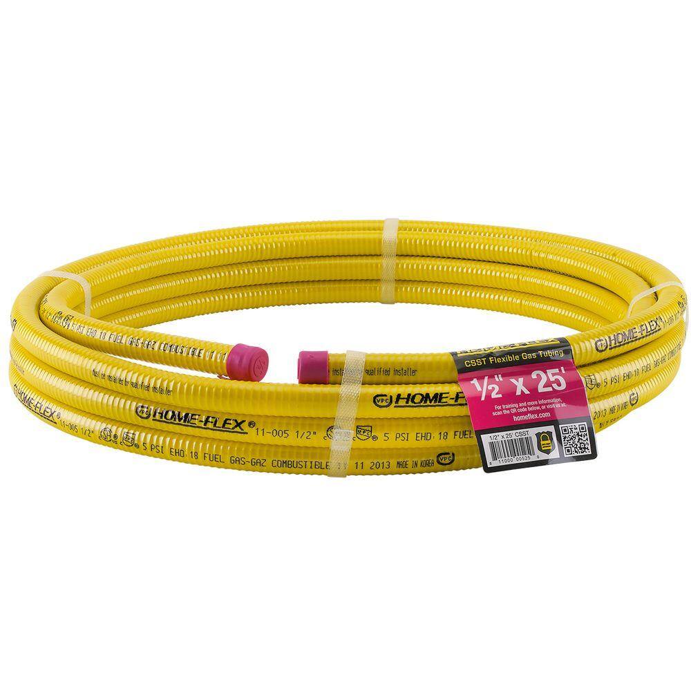 HOME-FLEX 11-00525 1 2 in. CSST x 25 ft. Corrugated Stainless Steel Tubing HOME-FLEX 11-00525 1/2 in. CSST x 25 ft. Corrugated Stainless Steel Tubing