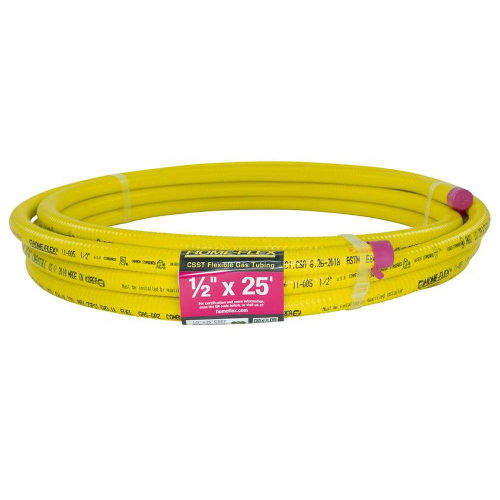 HOME-FLEX 11-00525 1 2 in. CSST x 25 ft. Corrugated Stainless Steel Tubing2