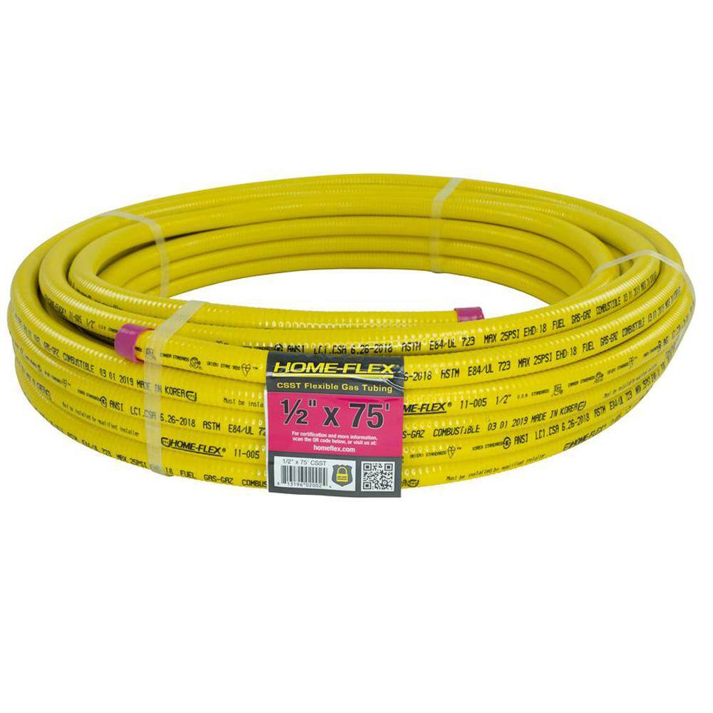HOME-FLEX 11-00575 1 2 in. x 75 ft. CSST Corrugated Stainless Steel Tubing2