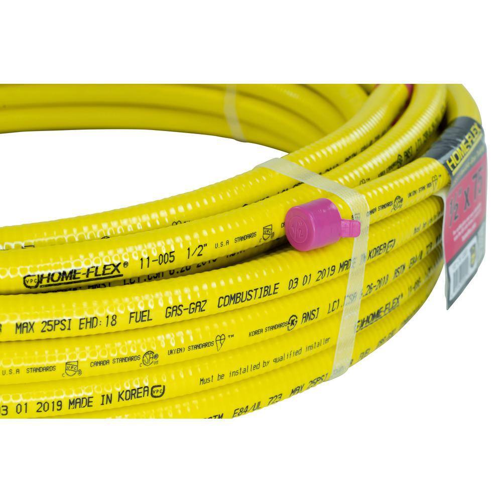 HOME-FLEX 11-00575 1 2 in. x 75 ft. CSST Corrugated Stainless Steel Tubing4