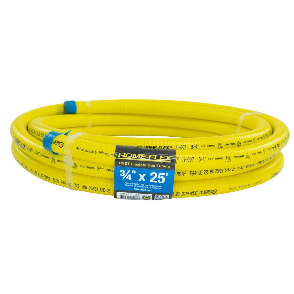 HOME-FLEX 11-00725 3 4 in. CSST x 25 ft. Corrugated Stainless Steel Tubing1