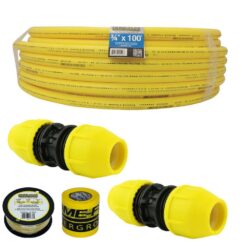 HOME-FLEX 18-42919-007 Underground 3/4in IPS Extension Kit (1)3/4in x 100 ft. Pipe, (2)3/4in Couplers, Gas Line Detection