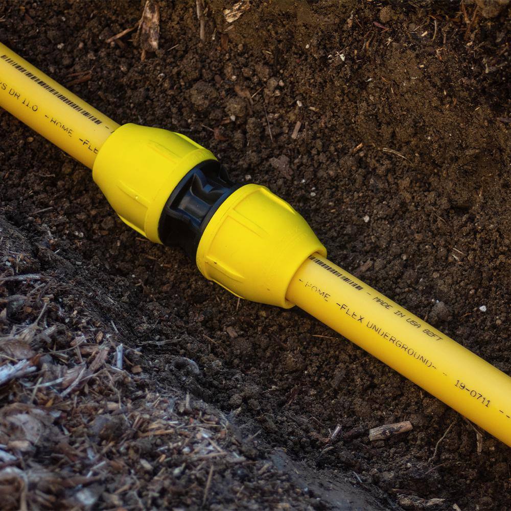 HOME-FLEX 18-42919-007 Underground 3 4in IPS Extension Kit (1)3 4in x 100 ft. Pipe, (2)3 4in Couplers, Gas Line Detection9