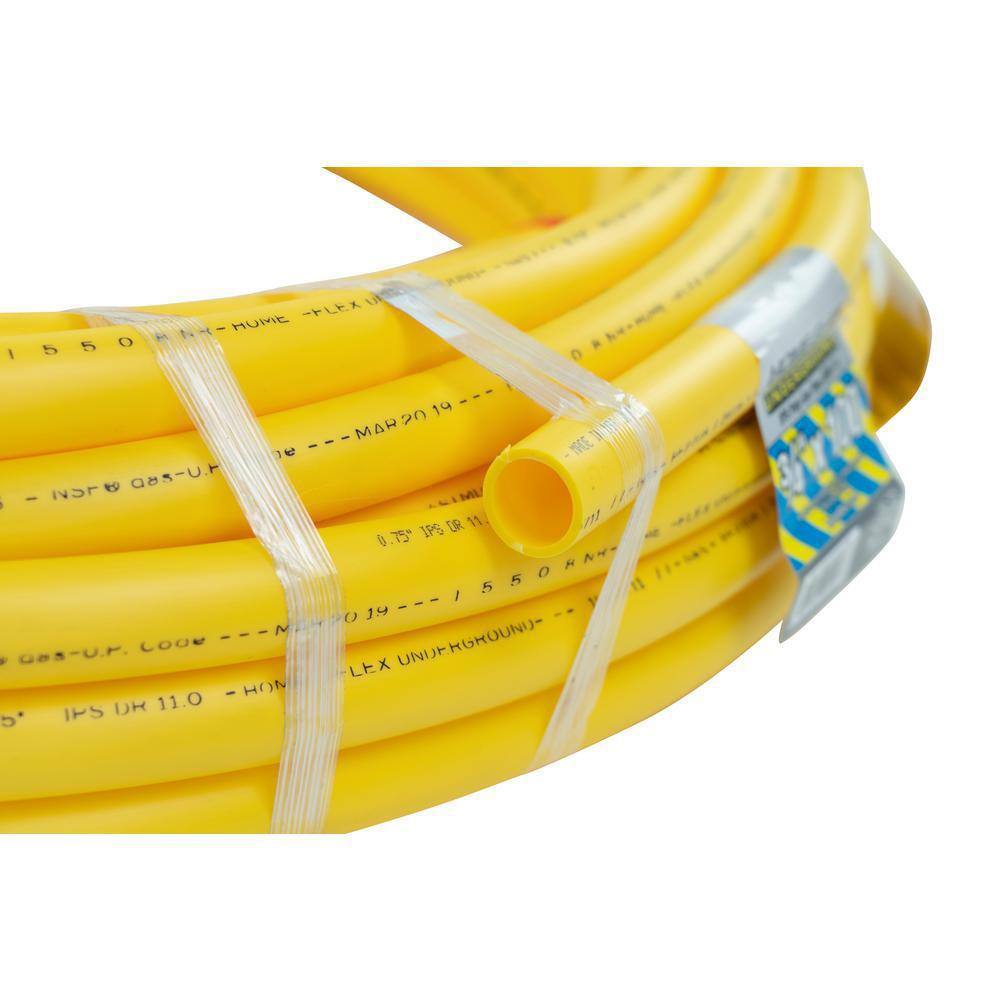 HOME-FLEX 19-0711100 3 4 in. IPS x 100 ft. DR 11 Underground Yellow Polyethylene Gas Pipe5