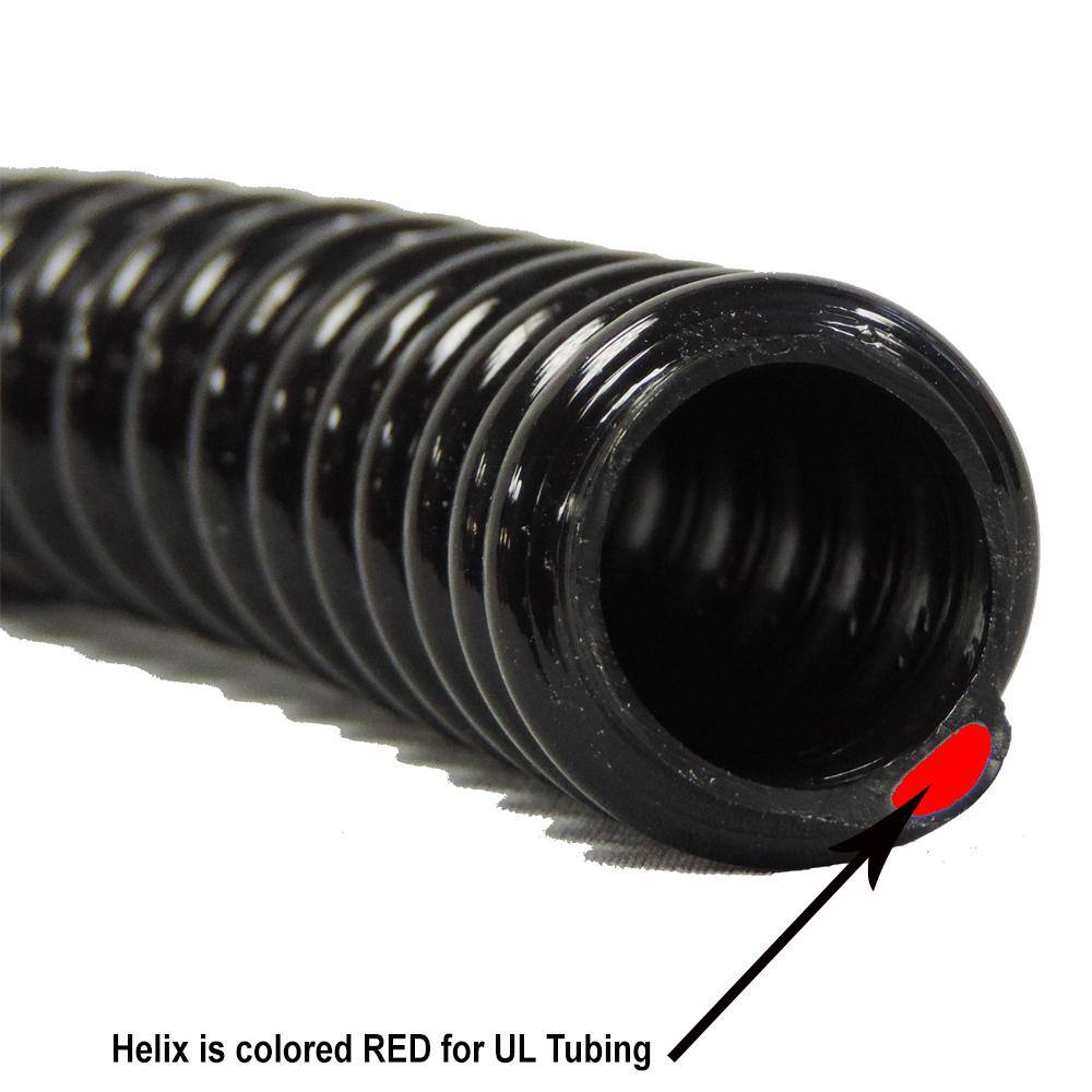 HYDROMAXX 1202100050 1 in. Dia x 50 ft. UL Sizing Black Non Kink, Corrugated, Flexible PVC Pond Tubing2