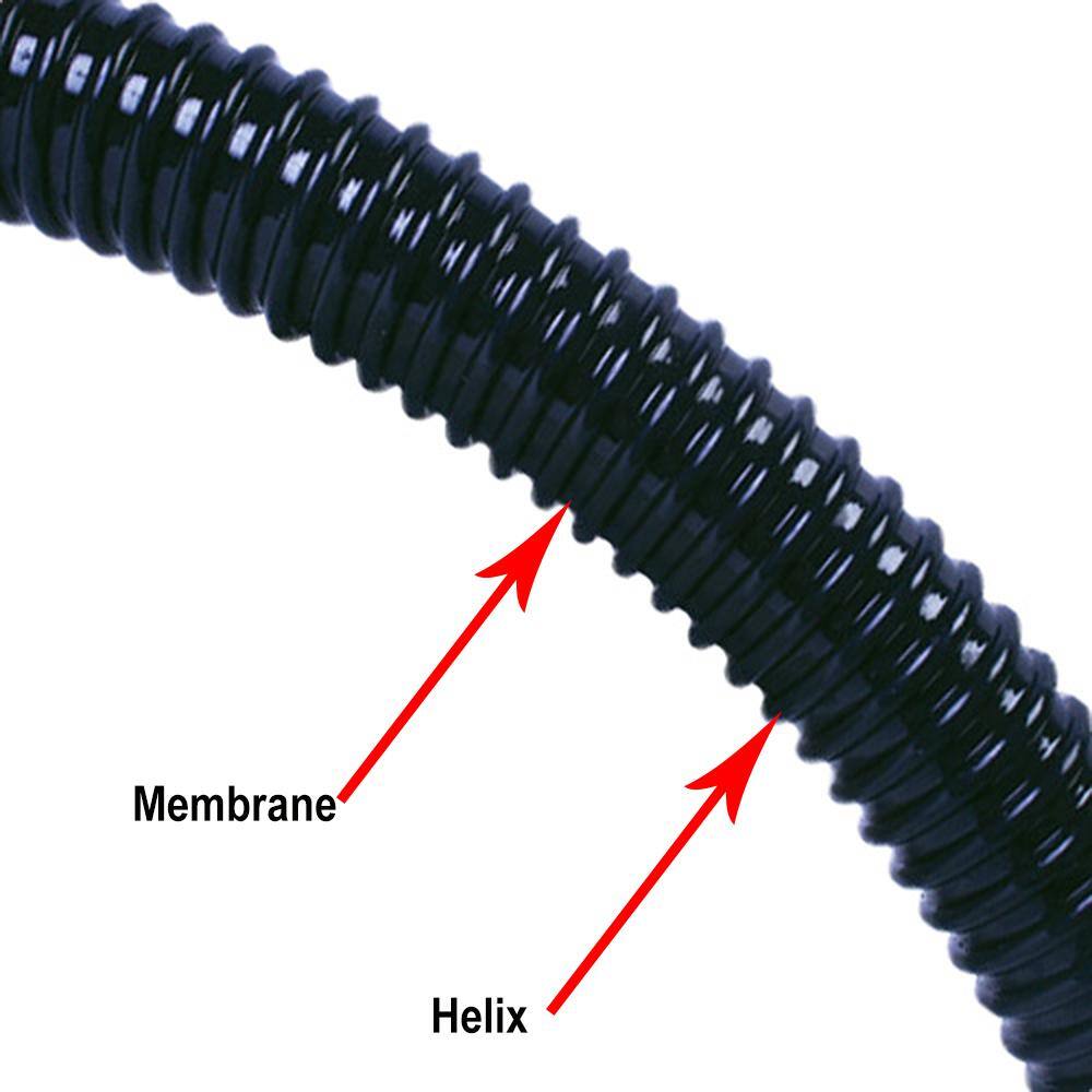 HYDROMAXX 1302100100 1 in. Dia x 100 ft. MM Sizing Black Non Kink, Corrugated, Flexible PVC Pond Tubing2