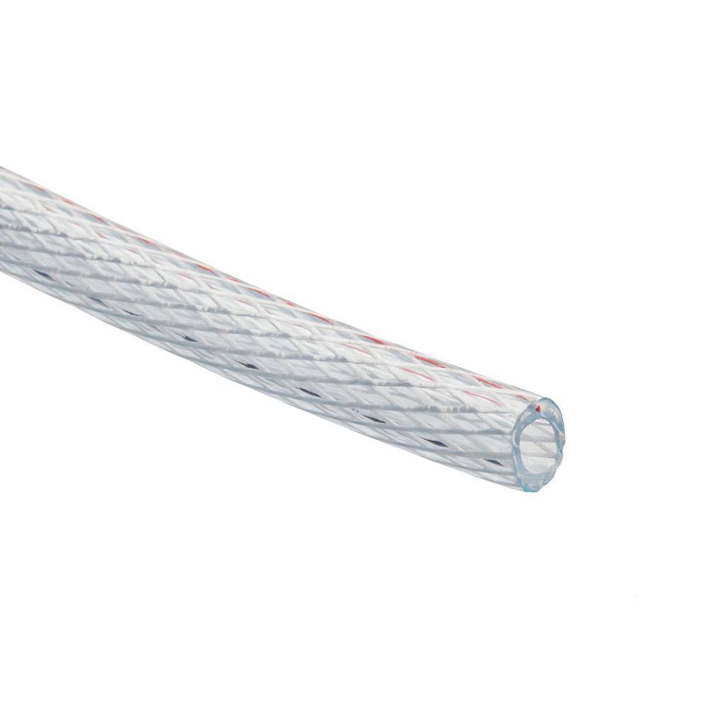 HYDROMAXX 1531100100 1 in. I.D. x 1 1 4 in. O.D. x 100 ft. Braided Clear Non Toxic, High Pressure, Reinforced PVC Vinyl Tubing1