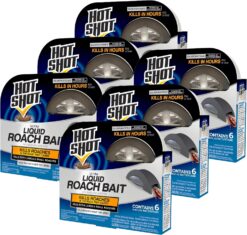 Hot Shot Liquid Roach Bait, Home Insect Killer, clear, 6 Count / Pack (Case Pack of 6 – 36 Total)