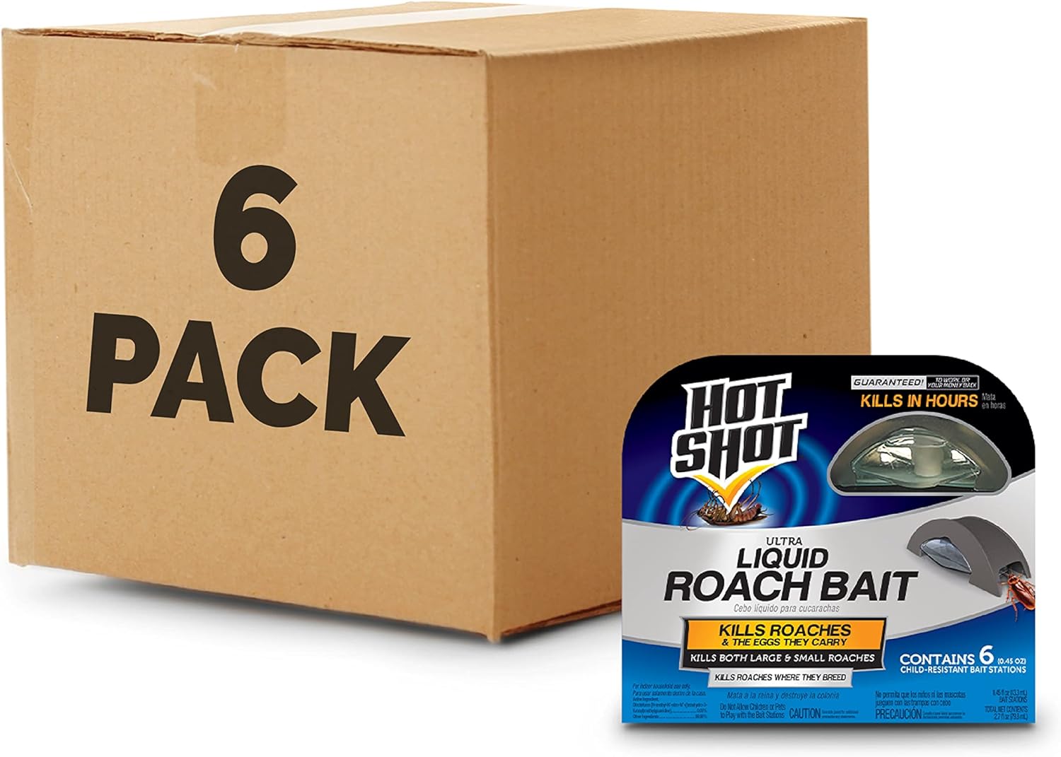 Hot Shot Liquid Roach Bait, Home Insect Killer, clear, 6 Count Pack (Case Pack of 6 – 36 Total)14
