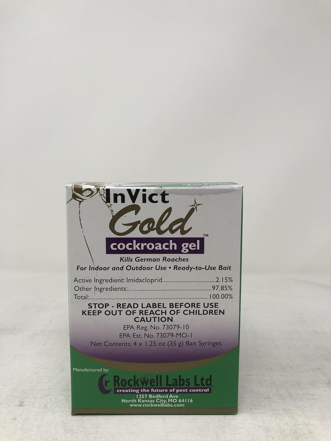 Invict Gold - Cockroach Gel - 4 Tubes, 4 35-Gram Tubes1