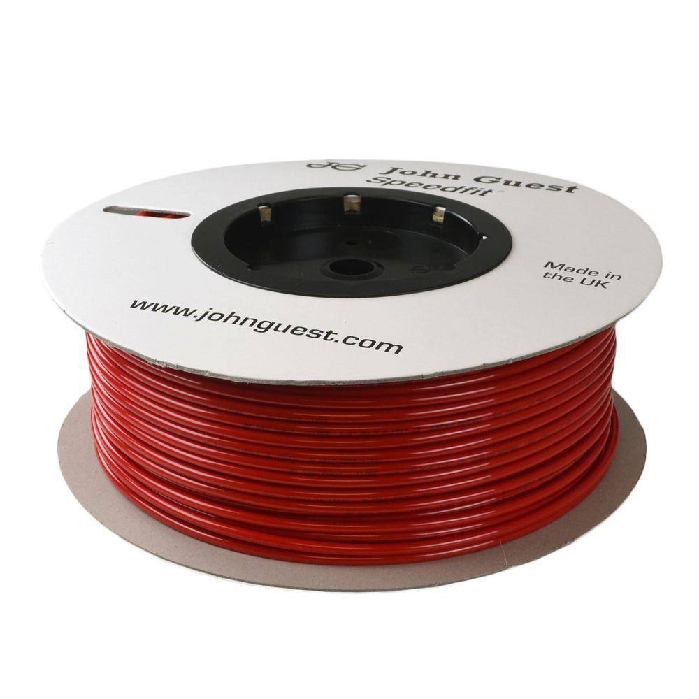 John Guest PE-08-BI-DF-R 1 4 in. x 500 ft. Polyethylene Tubing Coil in Red John Guest PE-08-BI-DF-R 1/4 in. x 500 ft. Polyethylene Tubing Coil in Red