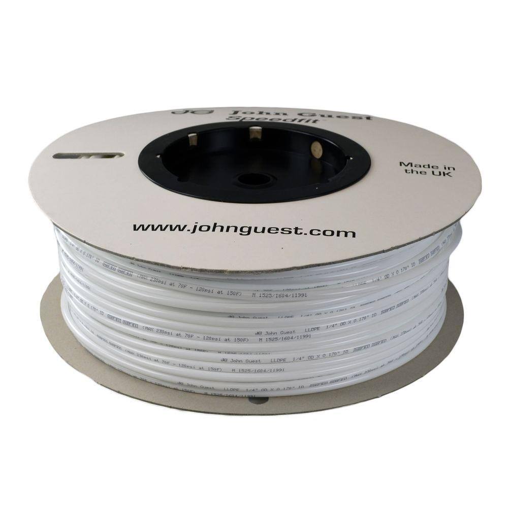 John Guest PE-08-BI-DF-W 1 4 in. x 500 ft. Polyethylene Tubing Coil in White John Guest PE-08-BI-DF-W 1/4 in. x 500 ft. Polyethylene Tubing Coil in White