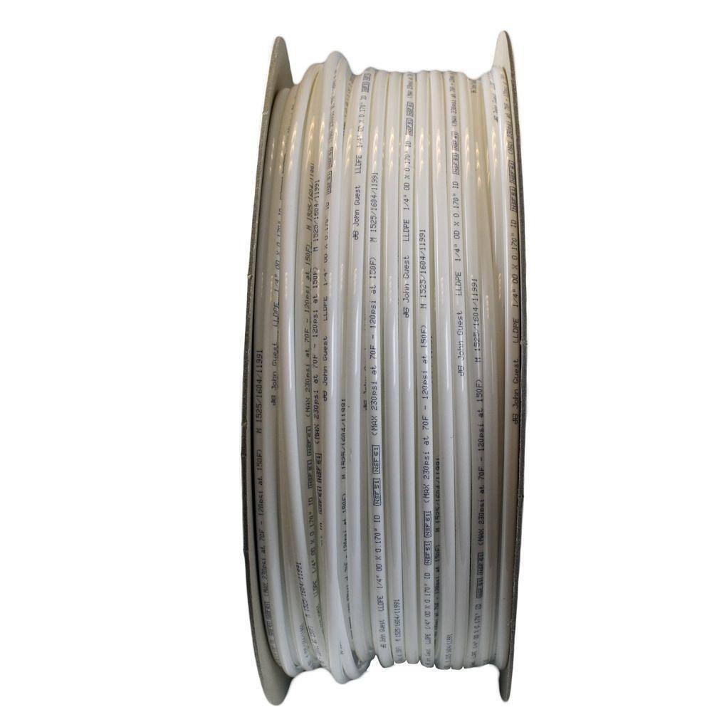 John Guest PE-08-BI-DF-W 1 4 in. x 500 ft. Polyethylene Tubing Coil in White1