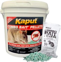 KAPUT Mouse, Rat & Vole Combo Bait Pellets - Kills Rodents and Their Fleas! | (32 x 2oz Place Packs)