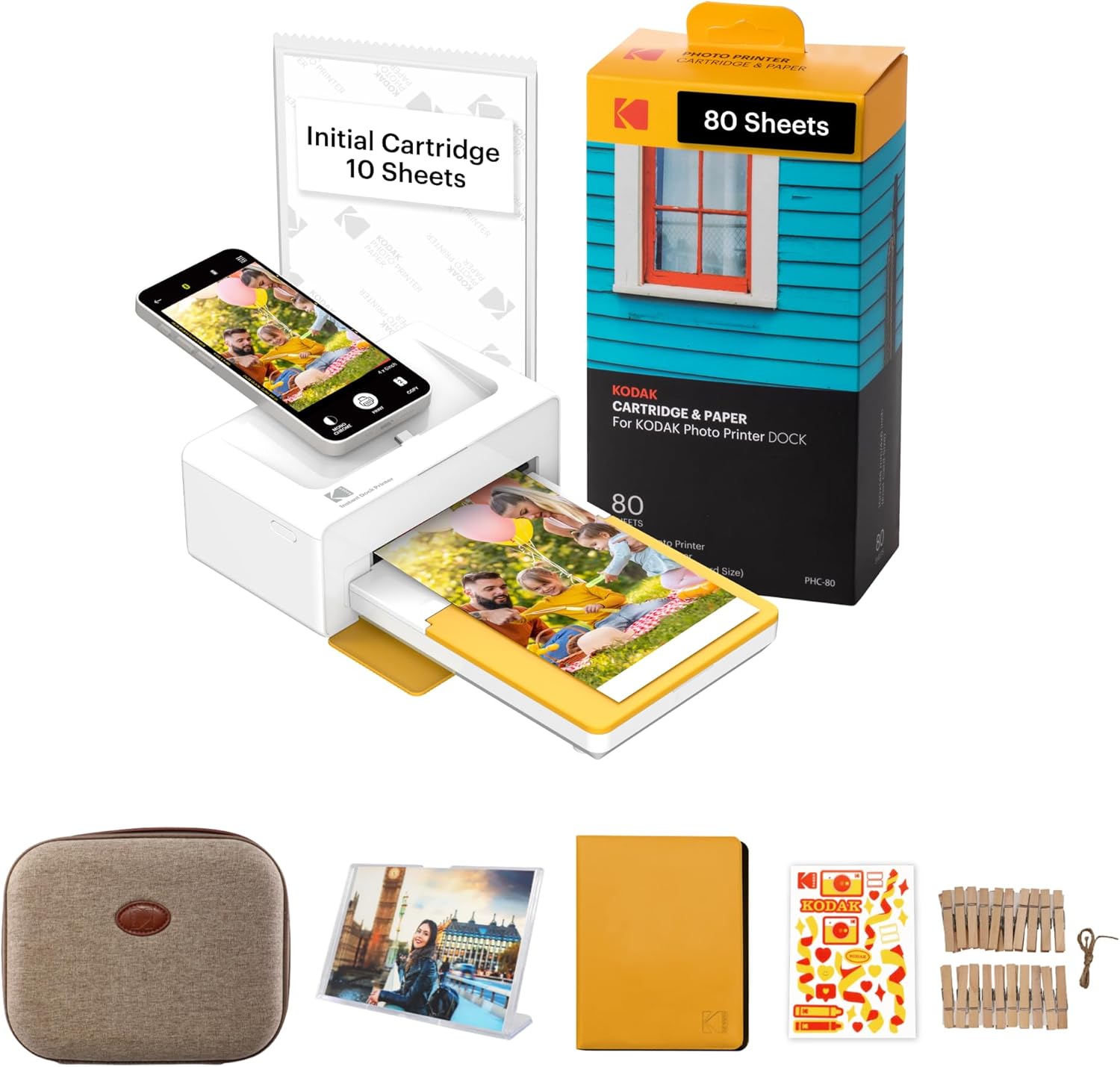 KODAK Dock Plus 4Pass Instant Photo Printer (4x6 inches) + 90 Sheets Gift Bundle KODAK Dock Plus 4Pass Instant Photo Printer (4x6 inches) + 90 Sheets Gift Bundle