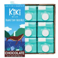 Kiki Milk Plant Based Milk - Organic Chocolate Milk - Calcium & Magnesium Source - Gluten Free, Gum Free, GMO Free, Dairy Free, Soy Free, Glyphosate Free - Shelf Stable - (32 oz • Pack of 6)