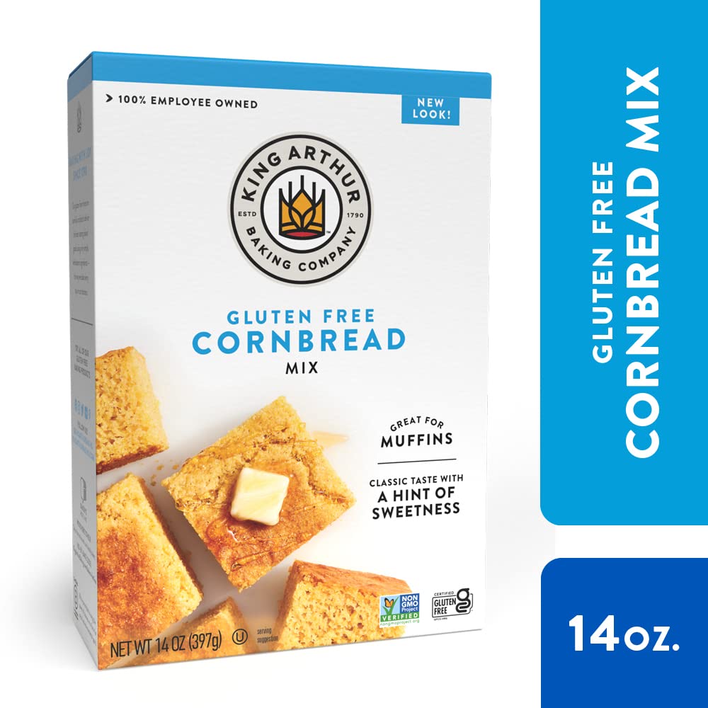 King Arthur Gluten Free Cornbread and Muffin Mix, 14 Ounces (Pack of 6)5