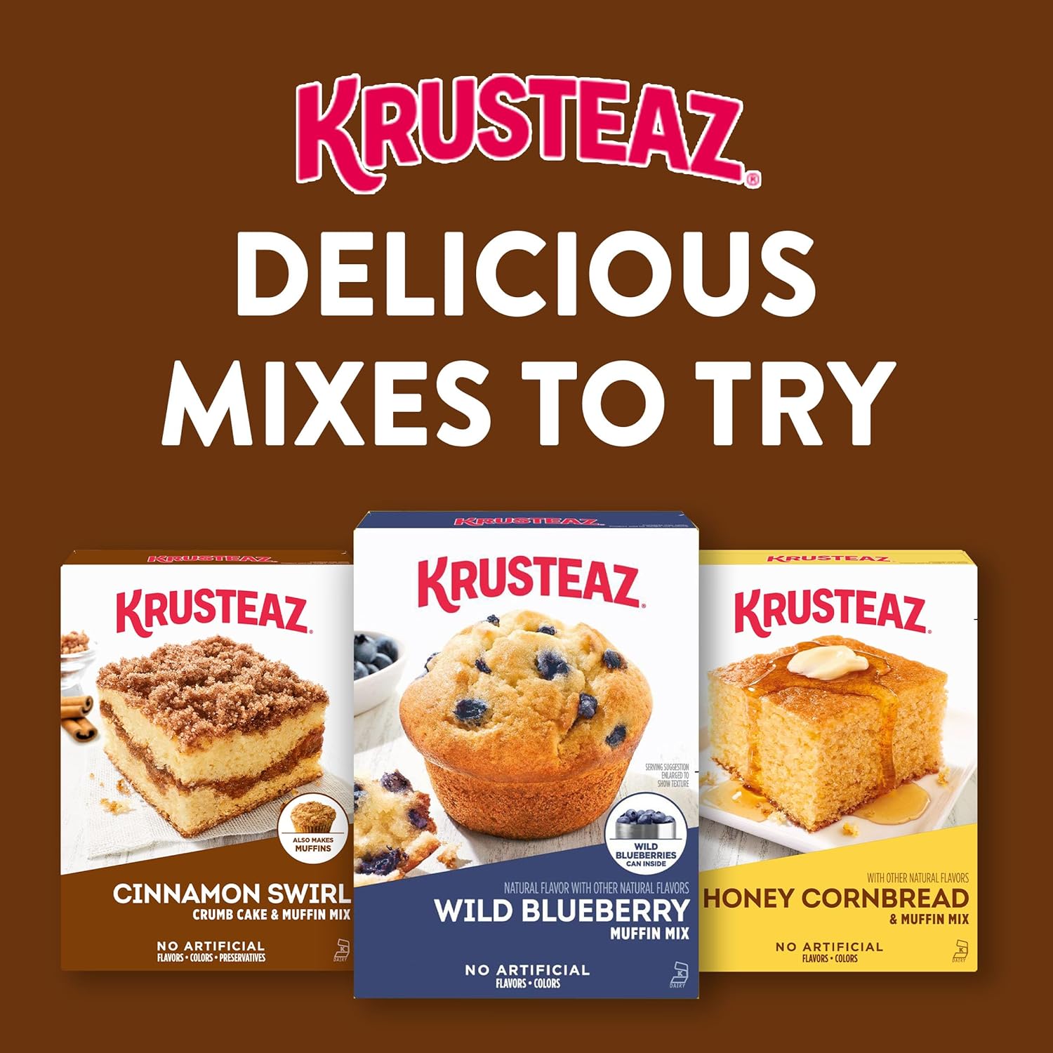 Krusteaz Chocolate Chunk Muffin Mix, With Real Chocolate, No Artificial Flavors or Preservatives, 18.25-ounce Boxes (Pack of 12)13