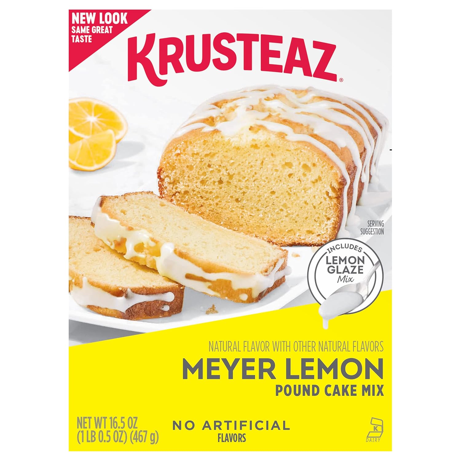 Krusteaz Meyer Lemon Pound Cake and Glaze Mix, 16.5 oz Boxes (Pack of 12) Krusteaz Meyer Lemon Pound Cake and Glaze Mix, 16.5 oz Boxes (Pack of 12)