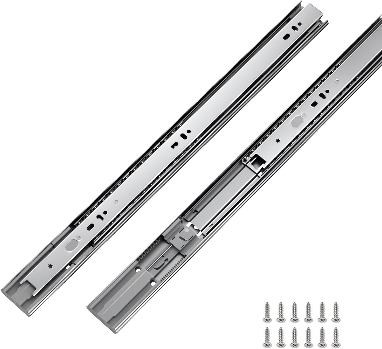 LONTAN Soft Close Drawer Slides 22 Inch Side Mount Heavy Duty Cabinet Drawer Glides 10 Pairs - Ball Bearing Full Extension Kitchen Cabinet Rails 100 LB Capacity LONTAN Soft Close Drawer Slides 22 Inch Side Mount Heavy Duty Cabinet Drawer Glides 10 Pairs - Ball Bearing Full Extension Kitchen Cabinet Rails 100 LB Capacity