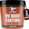 Liquid Rubber RV Roof Sealant- Professional-Grade Solar Reflective Flexible Waterproof Membrane Coating for EPDM, TPO, Fiberglass & Aluminum Camper & Travel Trailers- Brilliant White, 1 Gallon